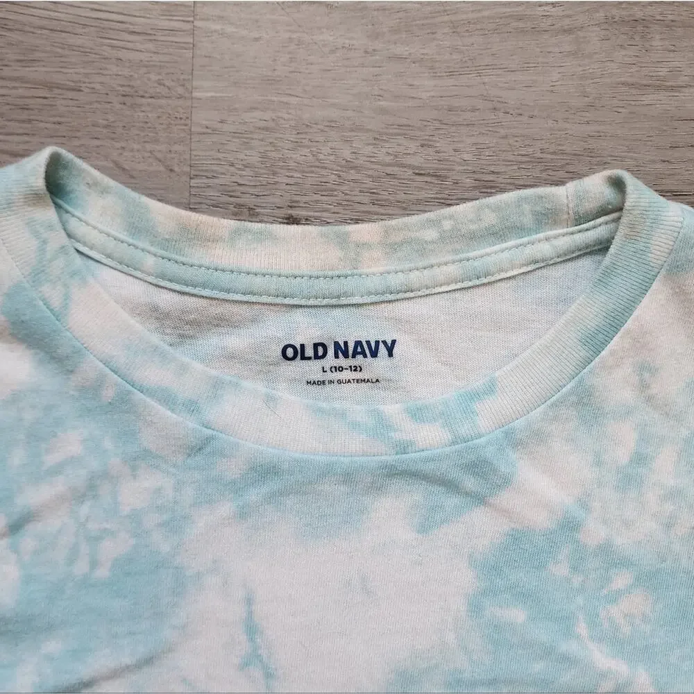 Old Navy Boy's SpongeBob & Patrick Short Sleeve Crewneck Tie-Dye Tee Large 10-12